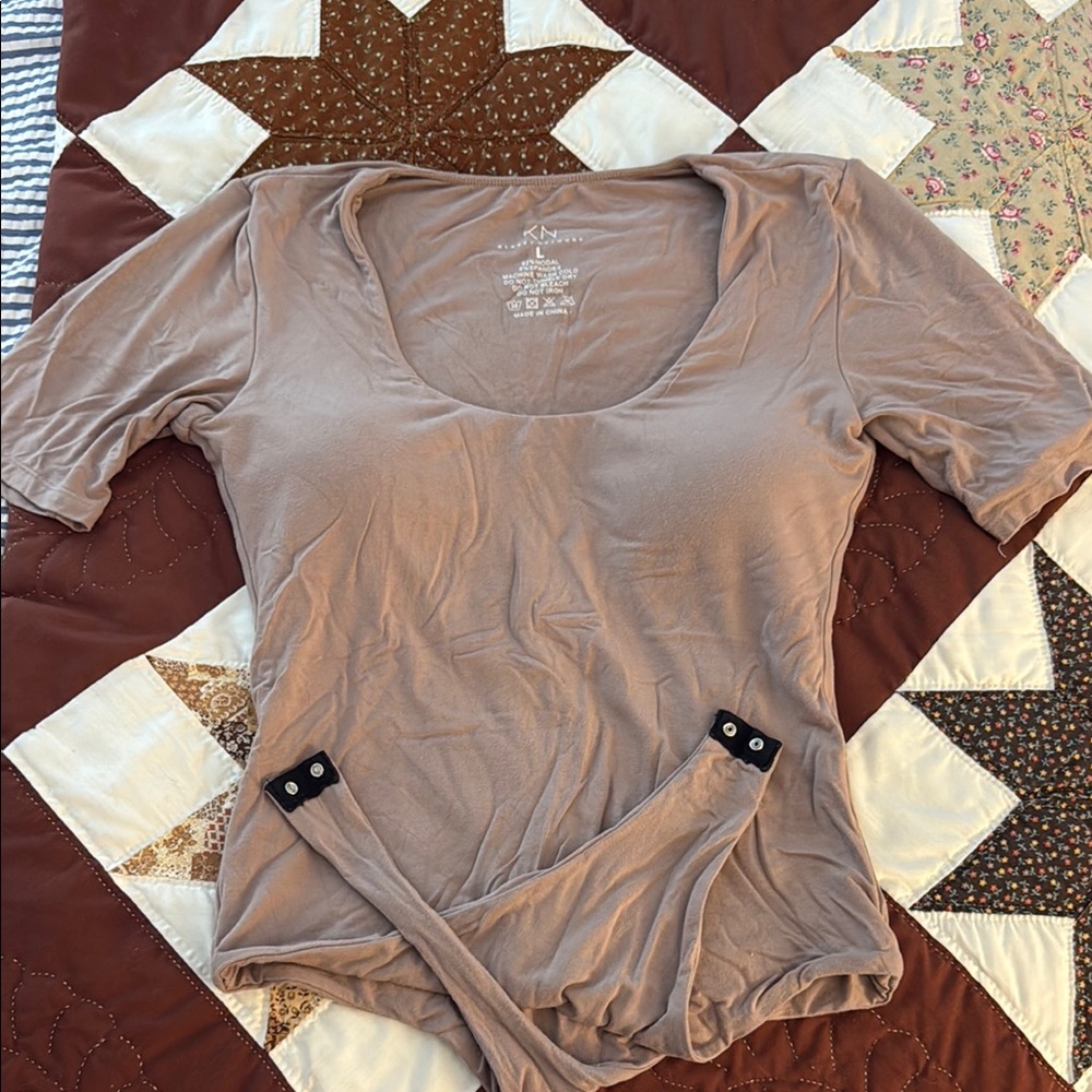 Klassy Network Nude Fitted Bodysuit